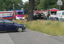 Zdarzenie drogowe na ulicy Ofiar Oświęcimia w Brzeszczach – jedna osoba trafiła do szpitala