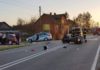 Dachowanie samochodu i wypadek motocyklisty- pracowita sobota dla brzeszczańskich służb ratowniczych