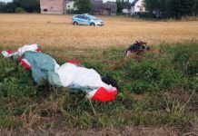 Wypadek motoparalotniarza- mężczyzna z urazem kręgosłupa trafił do szpitala