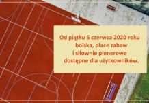Boiska, place i siłownie otwarte dla użytkowników