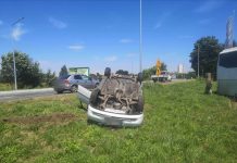 Zdarzenie drogowe na DW933 w Brzeszczach