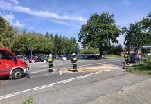 Zdarzenie drogowe na DW933 w Brzeszczach