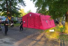 Punkt wymazowy na terenie Szpitala Powiatowego w Oświęcimiu