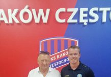 Trener Grzywa na szkoleniu w Rakowie Częstochowa