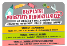 BEZPŁATNE WARSZTATY RĘKODZIELNICZE w ramach projektu „JAWISZOWICKI PAW SYMBOLEM LOKALNEJ HISTORII I TRADYCJI”.
