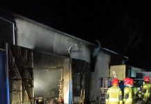 Pożar warsztatu samochodowego