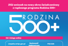 Rodzina 500+. Od 1 lutego można składać wnioski na nowy okres świadczeniowy