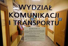 Prace serwisowe w Wydziale Komunikacji i Transportu