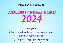 Ogłoszenie Konkursu “Wolontariusz Roku 2024”