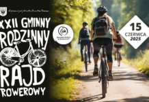 XXII Gminny Rodzinny Rajd Rowerowy. Wydarzenie pod patronatem Burmistrza Brzeszcz.