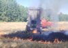 Pożar traktora podczas prac polowych w Brzeszczach