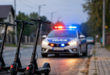 Brzeszcze. Policjanci zatrzymali nastolatków na hulajnogach